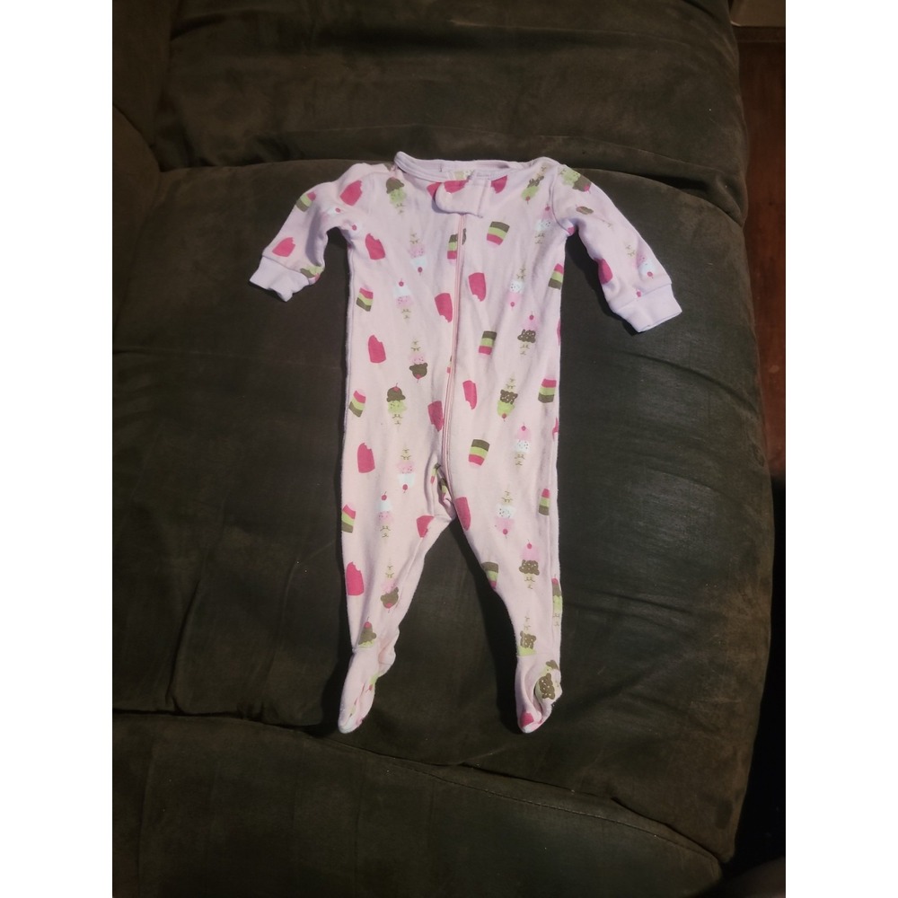 Baby 8 crazy 8 one piece pajamas sleeper ice cream popsicle size 0 3‎ months